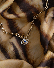 Evil Eye Pendant | 0.4CT Diamonds & 0.3CT Blue Sapphire | VIVIE