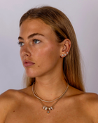 1CT Oval Bezel Diamond Pendant in Gold
