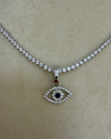 Evil Eye Pendant | 0.4CT Diamonds & 0.3CT Blue Sapphire | VIVIE