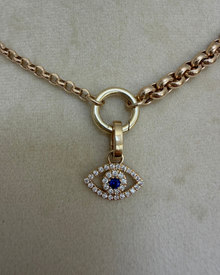 Evil Eye Pendant | 0.4CT Diamonds & 0.3CT Blue Sapphire | VIVIE