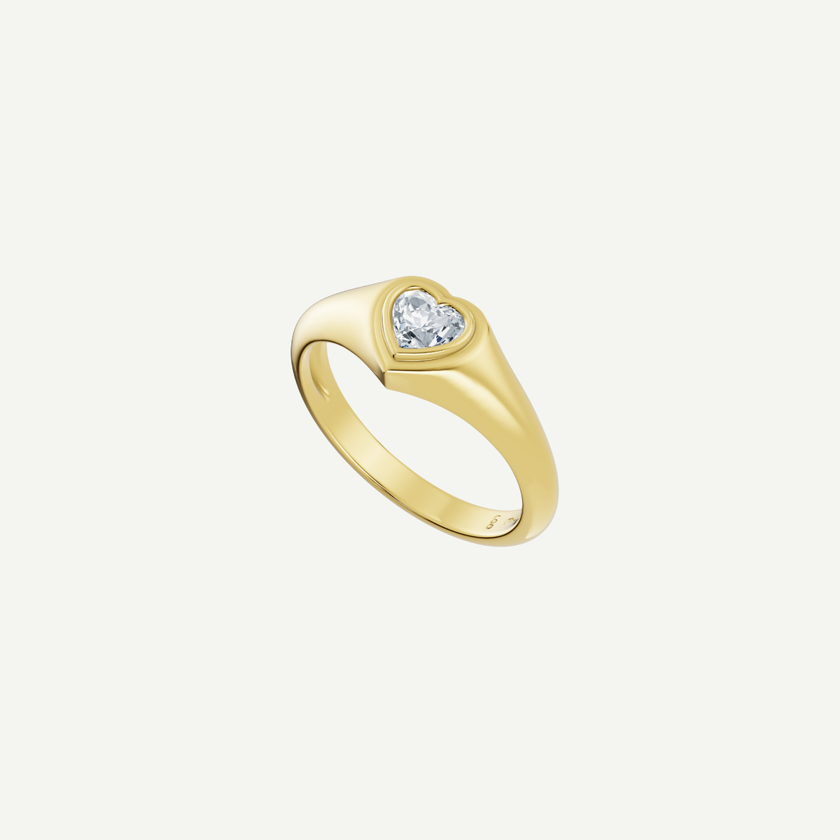 Heart Signet Pinky Ring | 0.26CT Diamond | VIVIE
