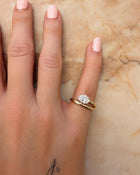 Pinky Oval Solitaire Wrap Ring | 0.75CT Diamond | VIVIE