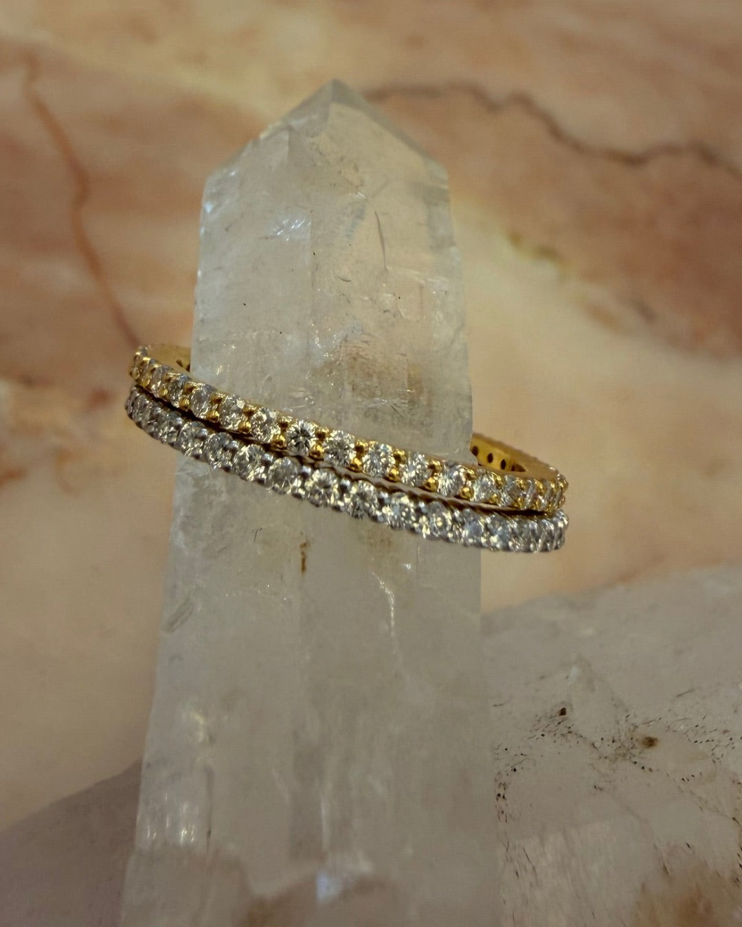Mini Diamond Pinky Eternity Ring | Approx 0.36CT Diamonds | VIVIE