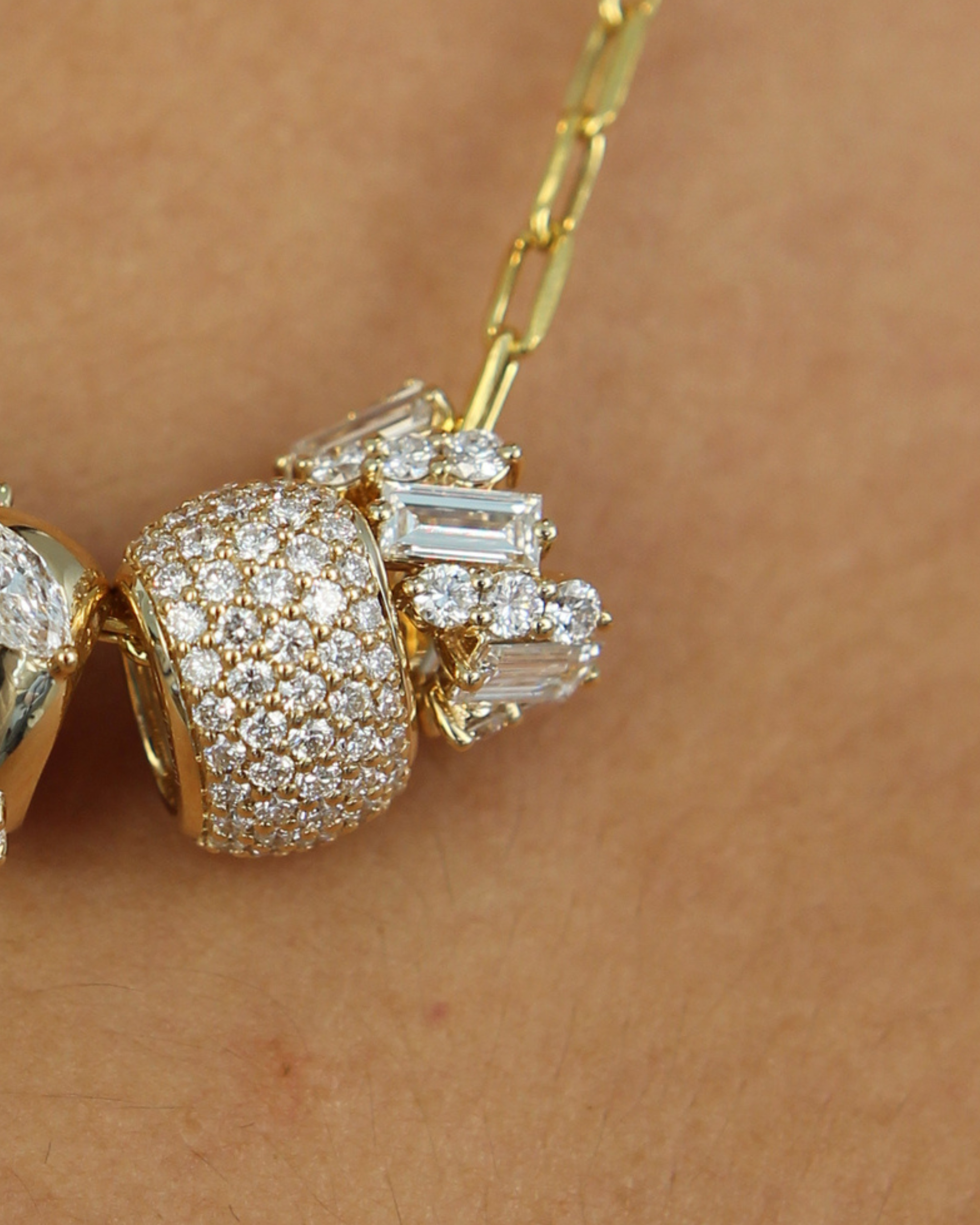 Baguette Diamond Bead | 1.61CT in 14K Gold