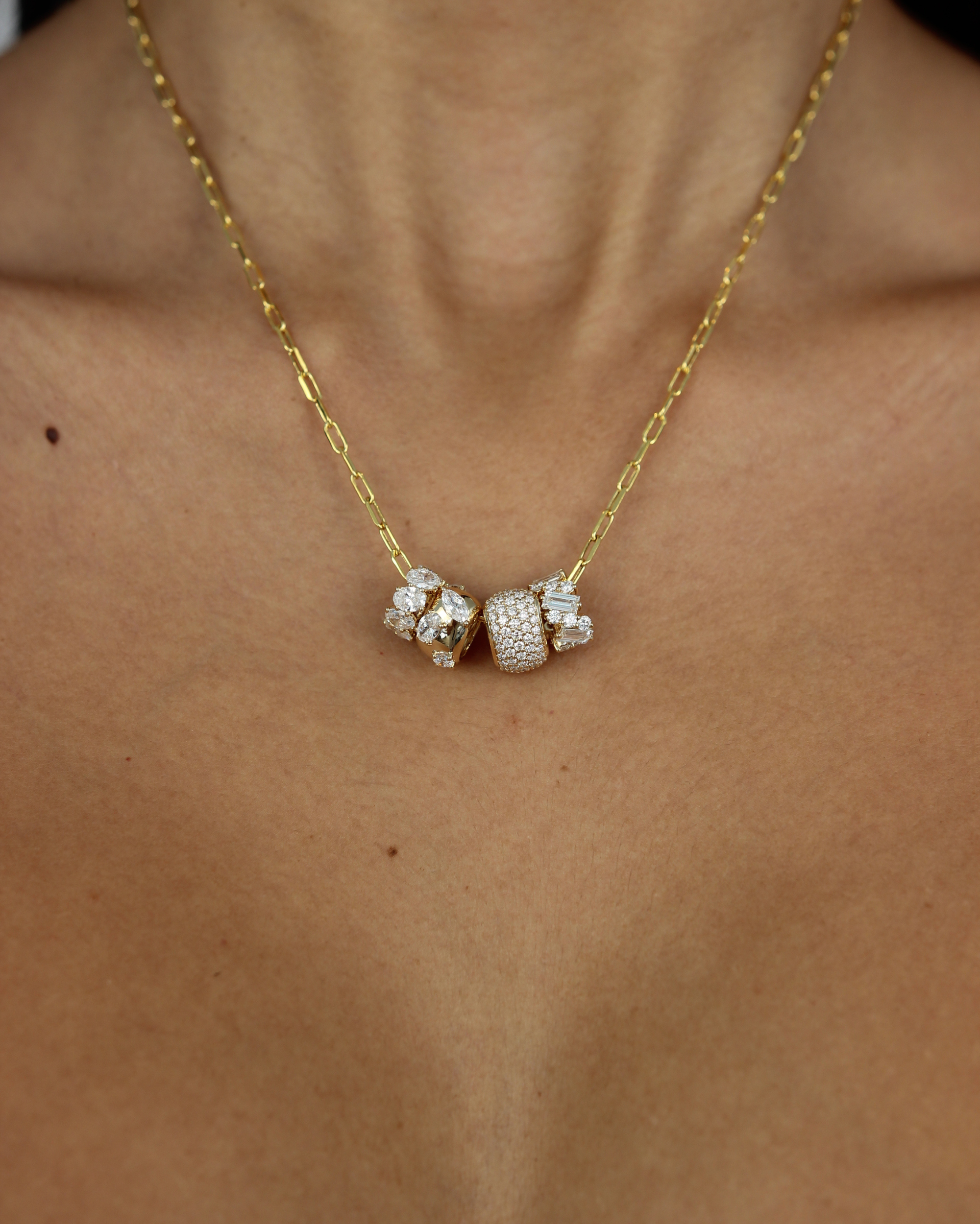 Pavé Diamond Bead | 1.10CT in 14K Gold