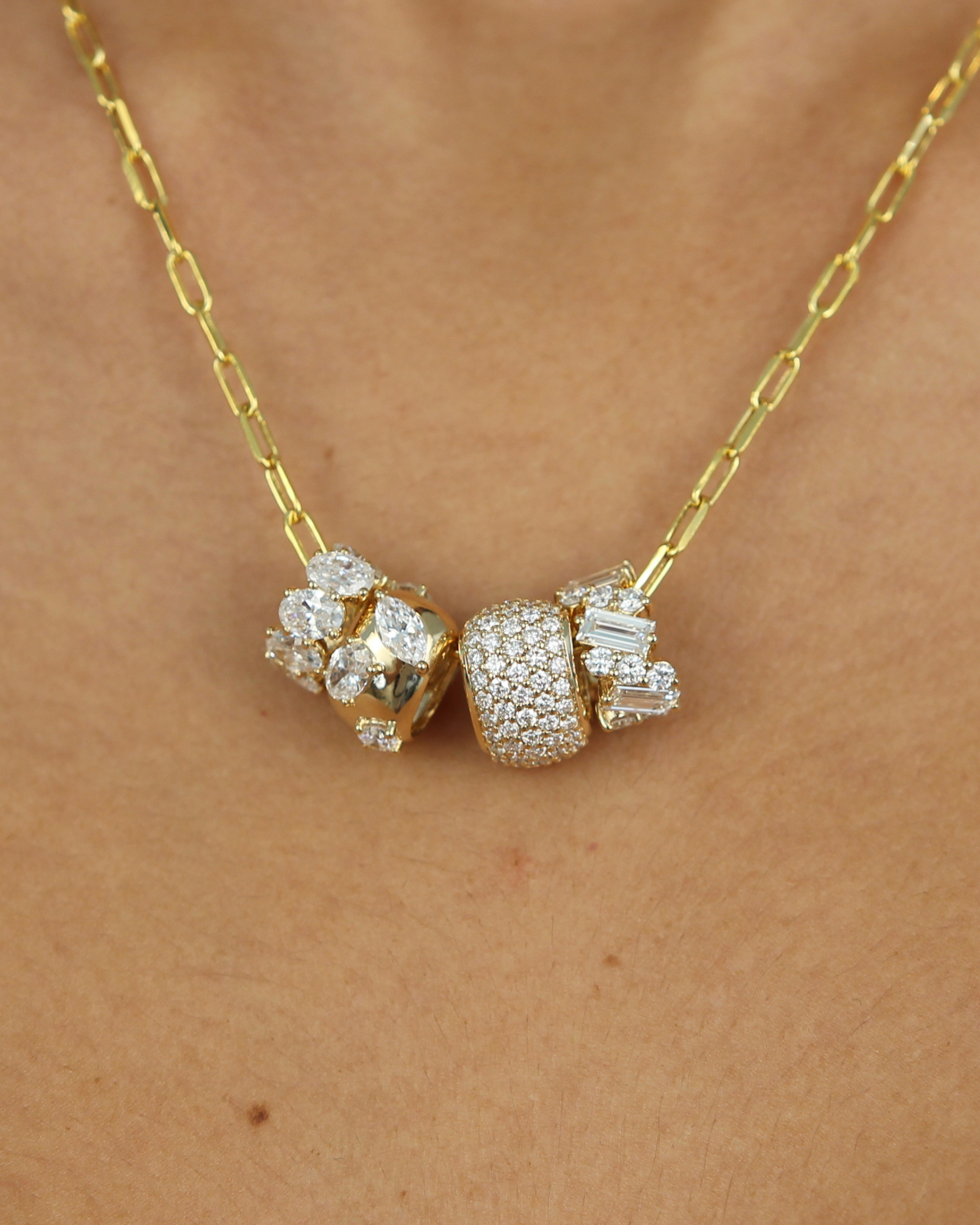 Baguette Diamond Bead | 1.61CT in 14K Gold