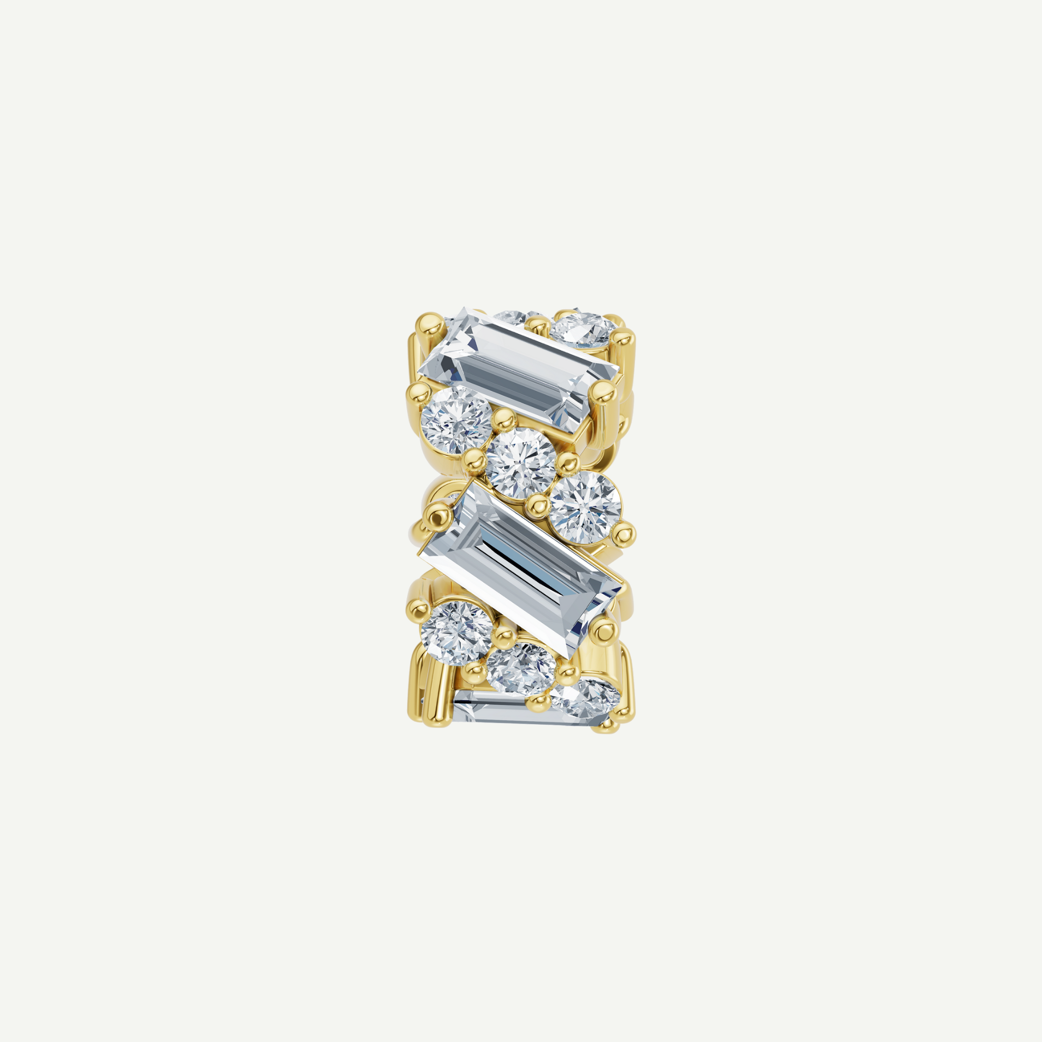 Baguette Diamond Bead | 1.61CT in 14K Gold