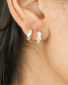 Bold Huggie Diamond Earrings | 2CT in 14K Gold