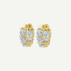 Bold Huggie Diamond Earrings | 2CT in 14K Gold