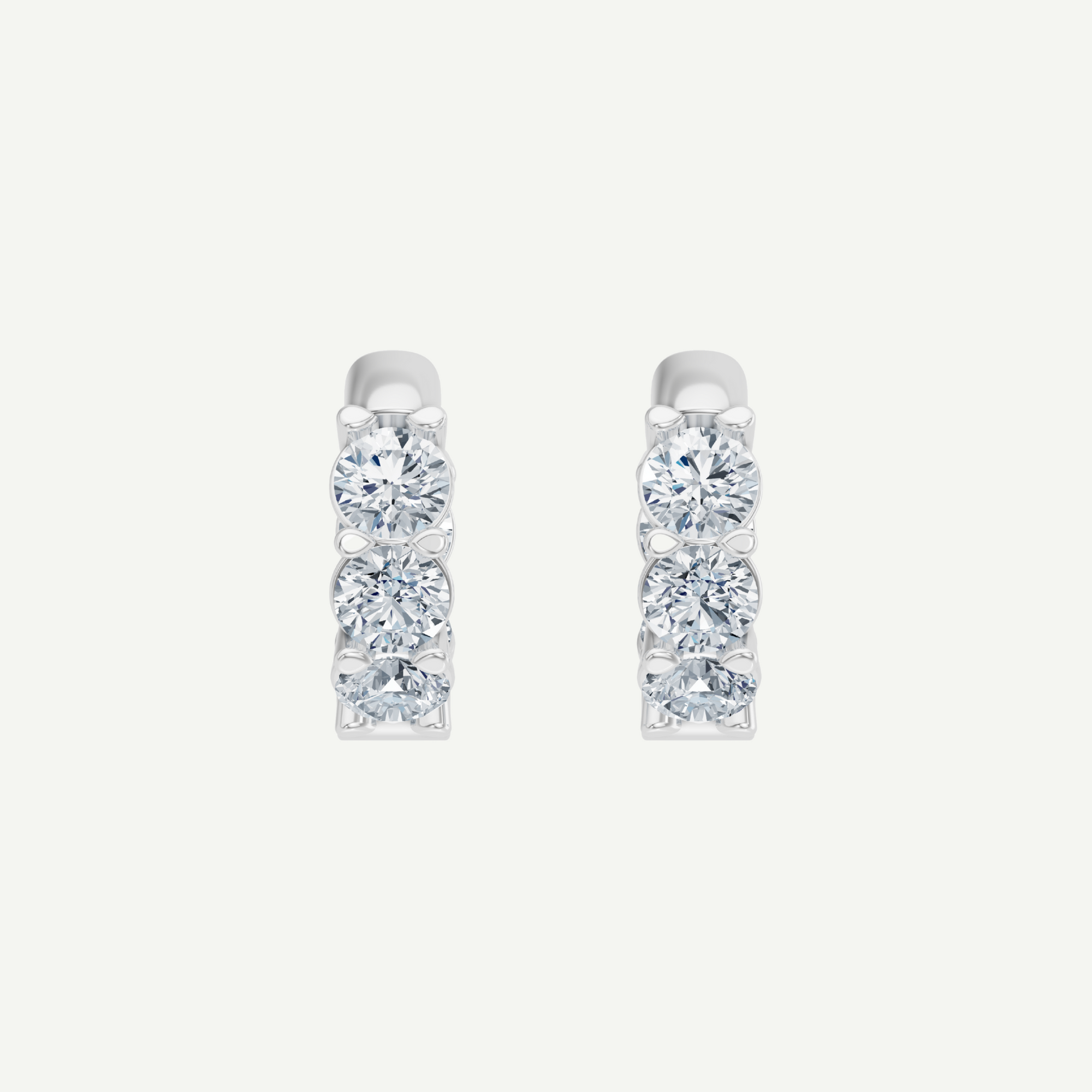 Bold Huggie Diamond Earrings | 2CT in 14K Gold