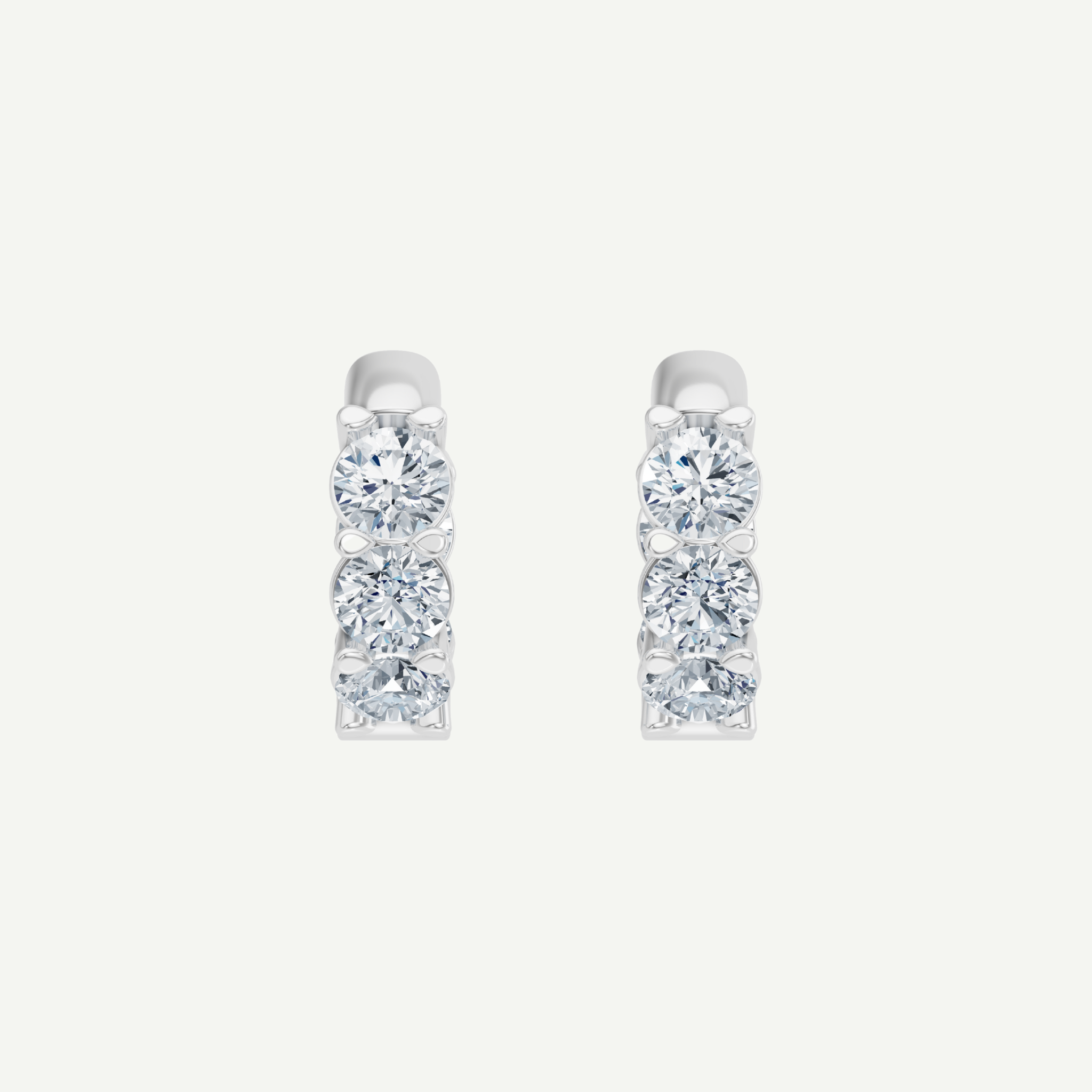 Bold Huggie Diamond Earrings | 2CT in 14K Gold