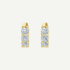 Bold Huggie Diamond Earrings | 2CT in 14K Gold