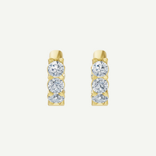 Bold Huggie Diamond Earrings | 2CT in 14K Gold