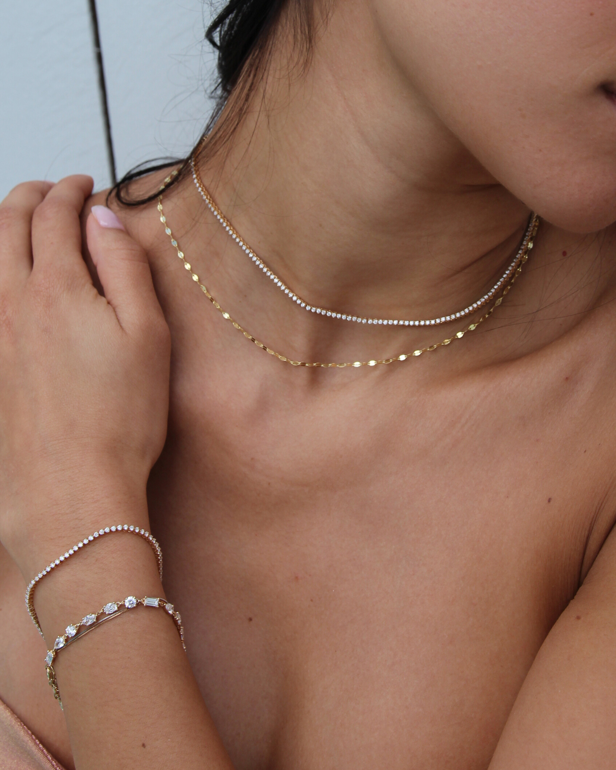 Diamond Baby Tennis Bracelet | 1.10CT 3-Prong in 14K Gold