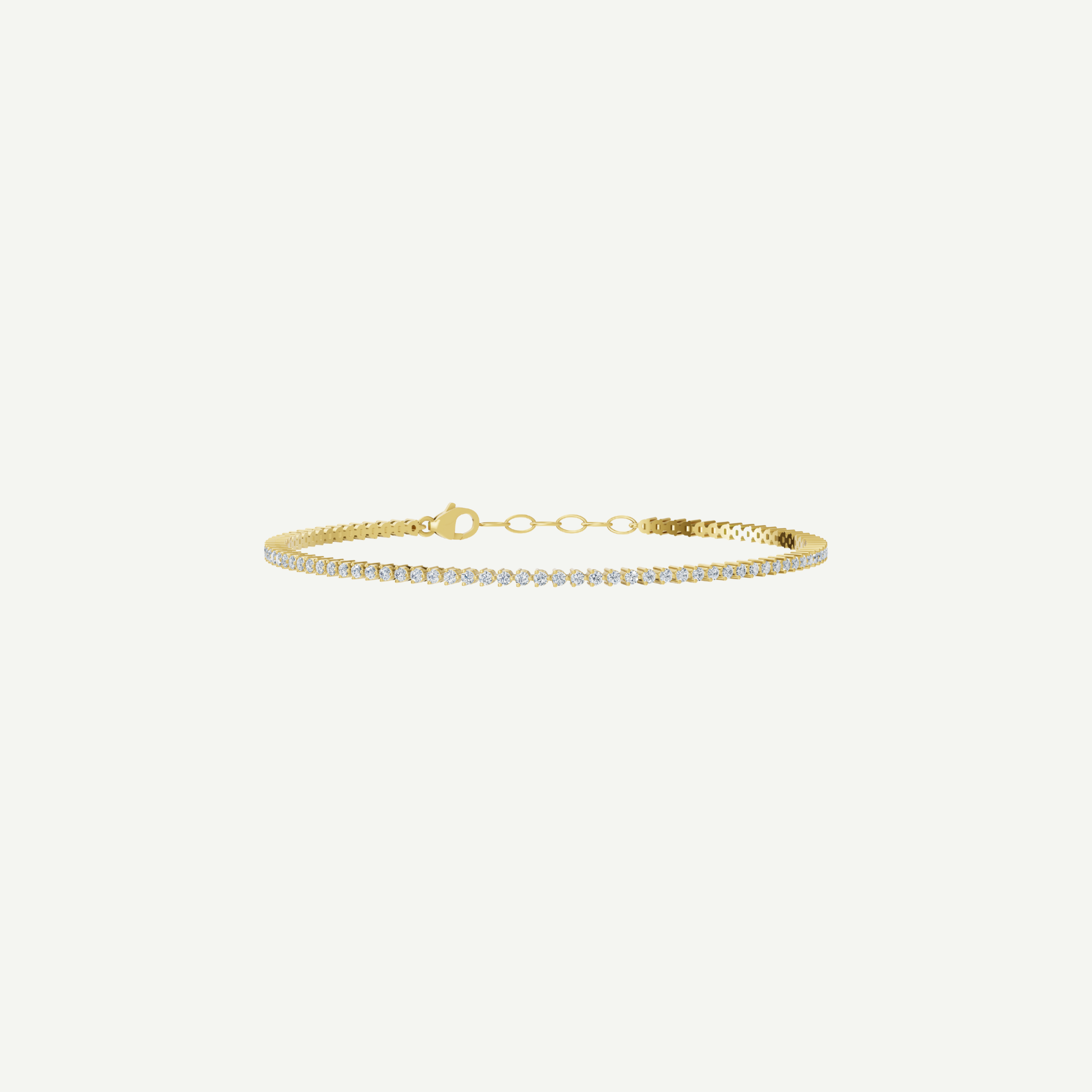 Diamond Baby Tennis Bracelet | 1.10CT 3-Prong in 14K Gold