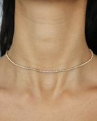 Diamond Baby Tennis Necklace | 2.08CT 3-Prong in 14K Gold