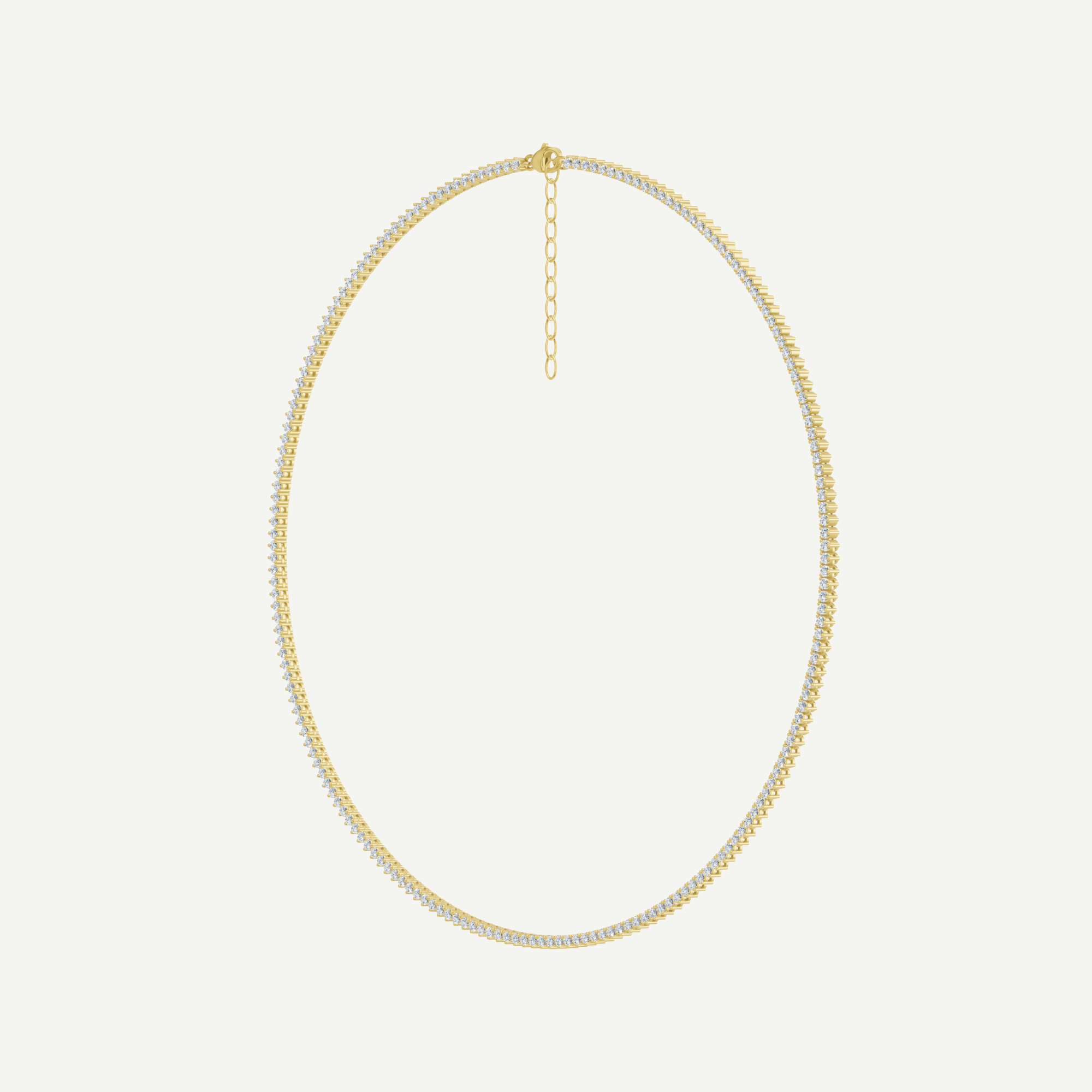 Diamond Baby Tennis Necklace | 2.08CT 3-Prong in 14K Gold