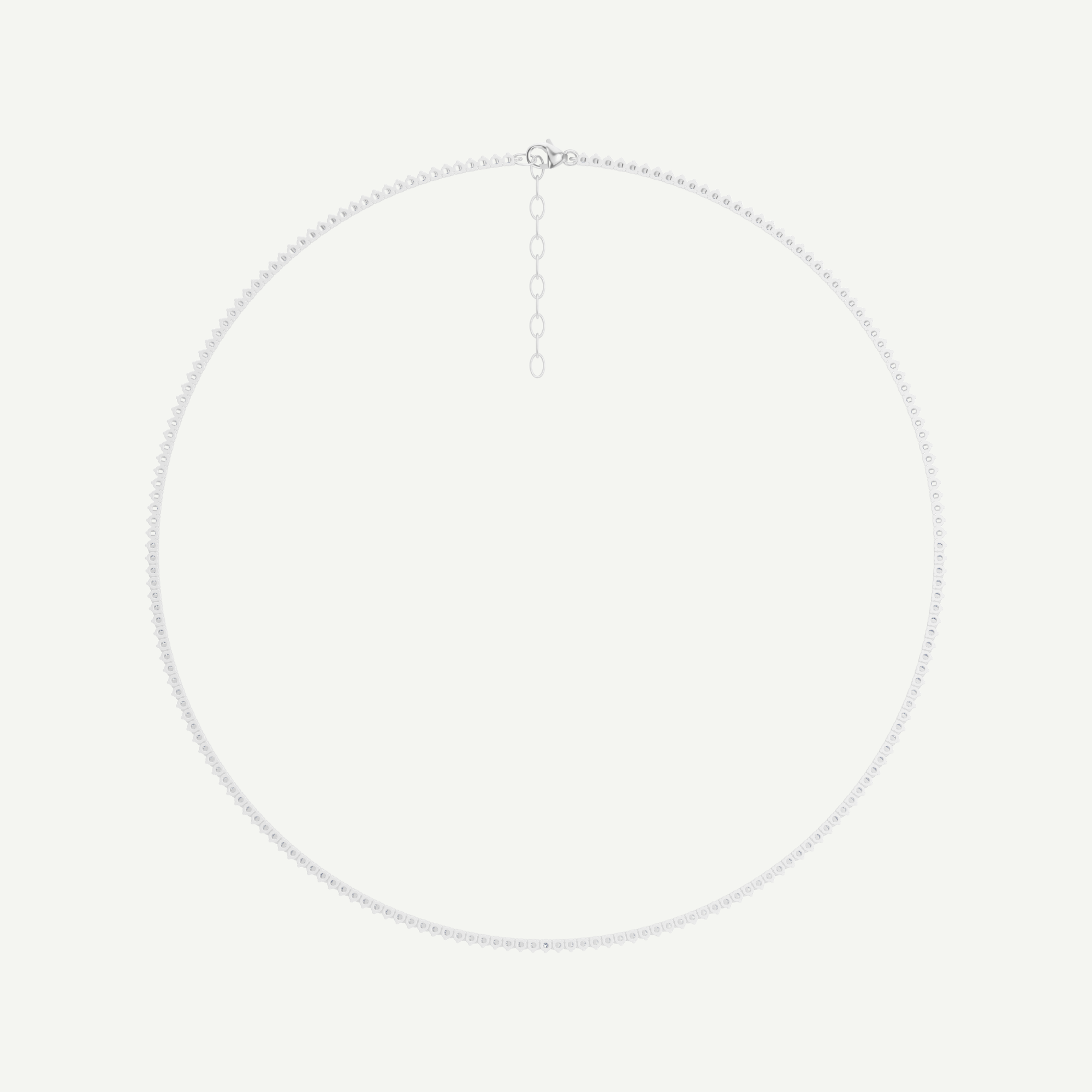 Diamond Baby Tennis Necklace | 2.08CT 3-Prong in 14K Gold