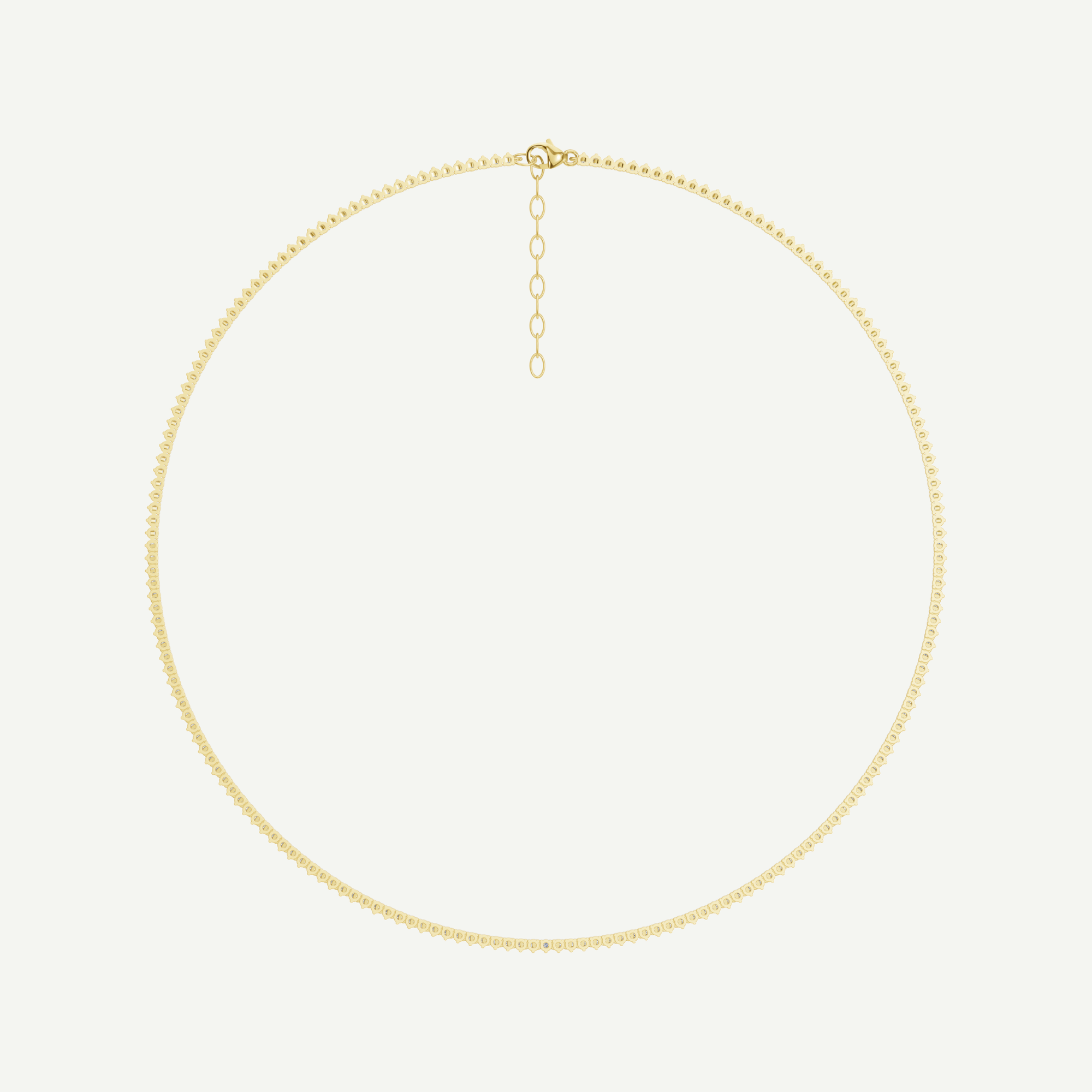 Diamond Baby Tennis Necklace | 2.08CT 3-Prong in 14K Gold