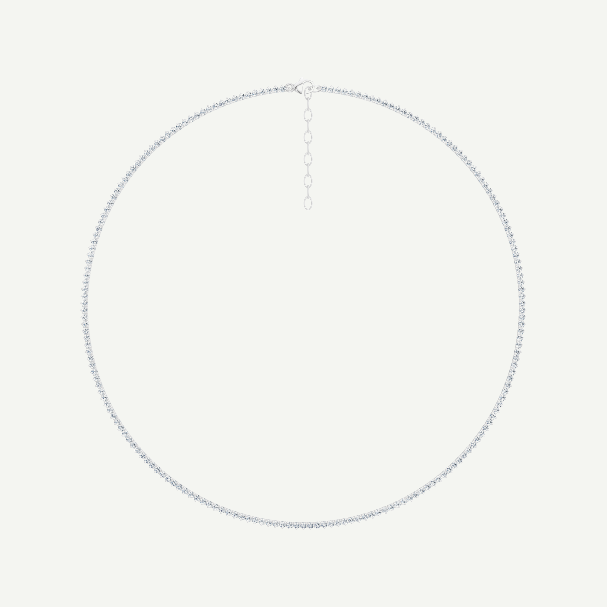 Diamond Baby Tennis Necklace | 2.08CT 3-Prong in 14K Gold