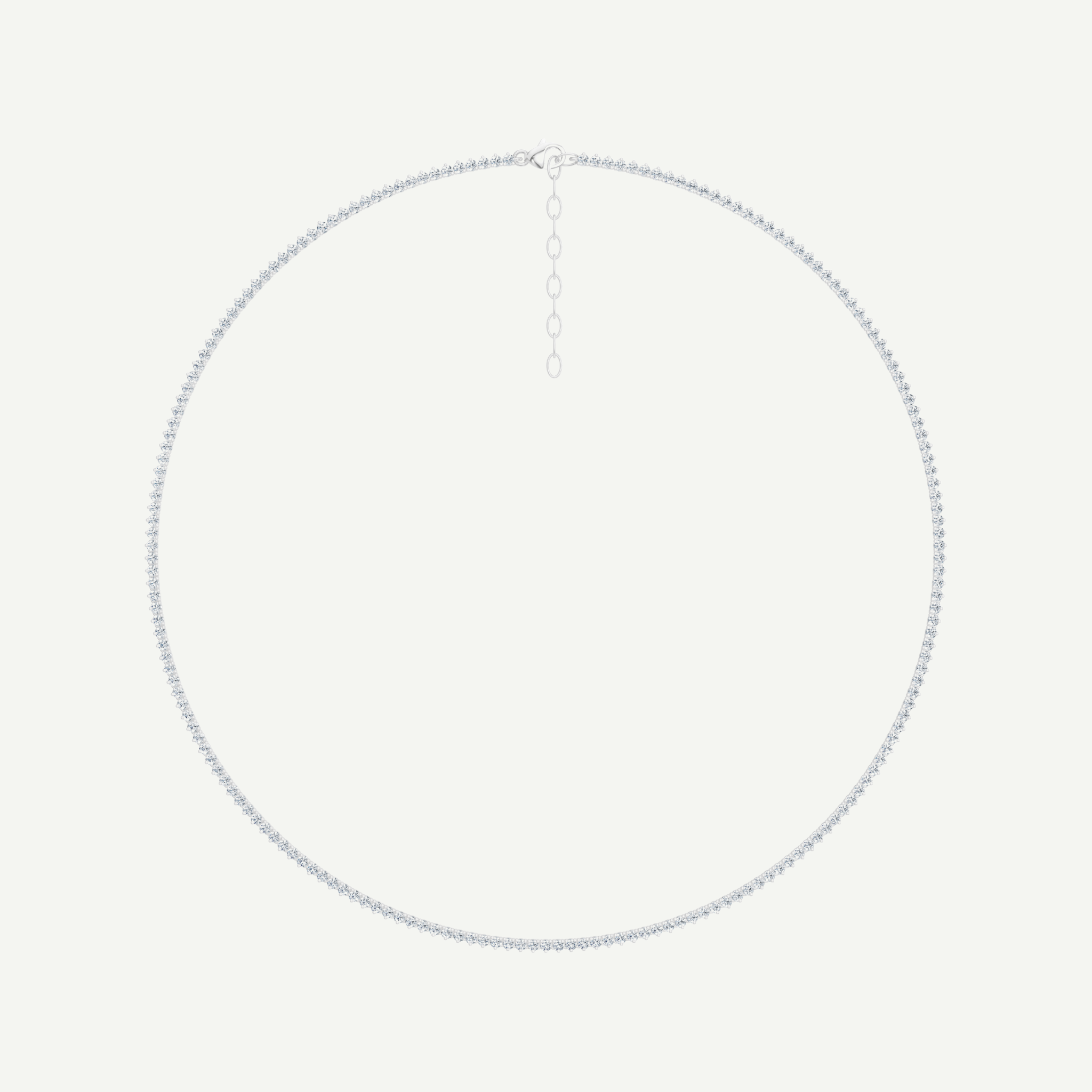 Diamond Baby Tennis Necklace | 2.08CT 3-Prong in 14K Gold