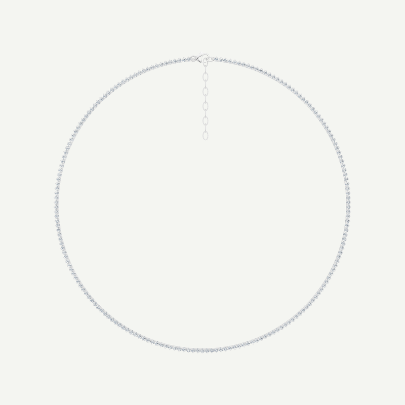 Diamond Baby Tennis Necklace | 2.08CT 3-Prong in 14K Gold