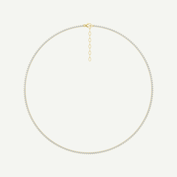 Diamond Baby Tennis Necklace | 2.08CT 3-Prong in 14K Gold
