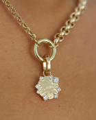 Diamond Disc Engravable Medallion | 0.5CT in 14KT Gold