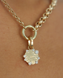 Diamond Disc Engravable Medallion | 0.5CT in 14KT Gold