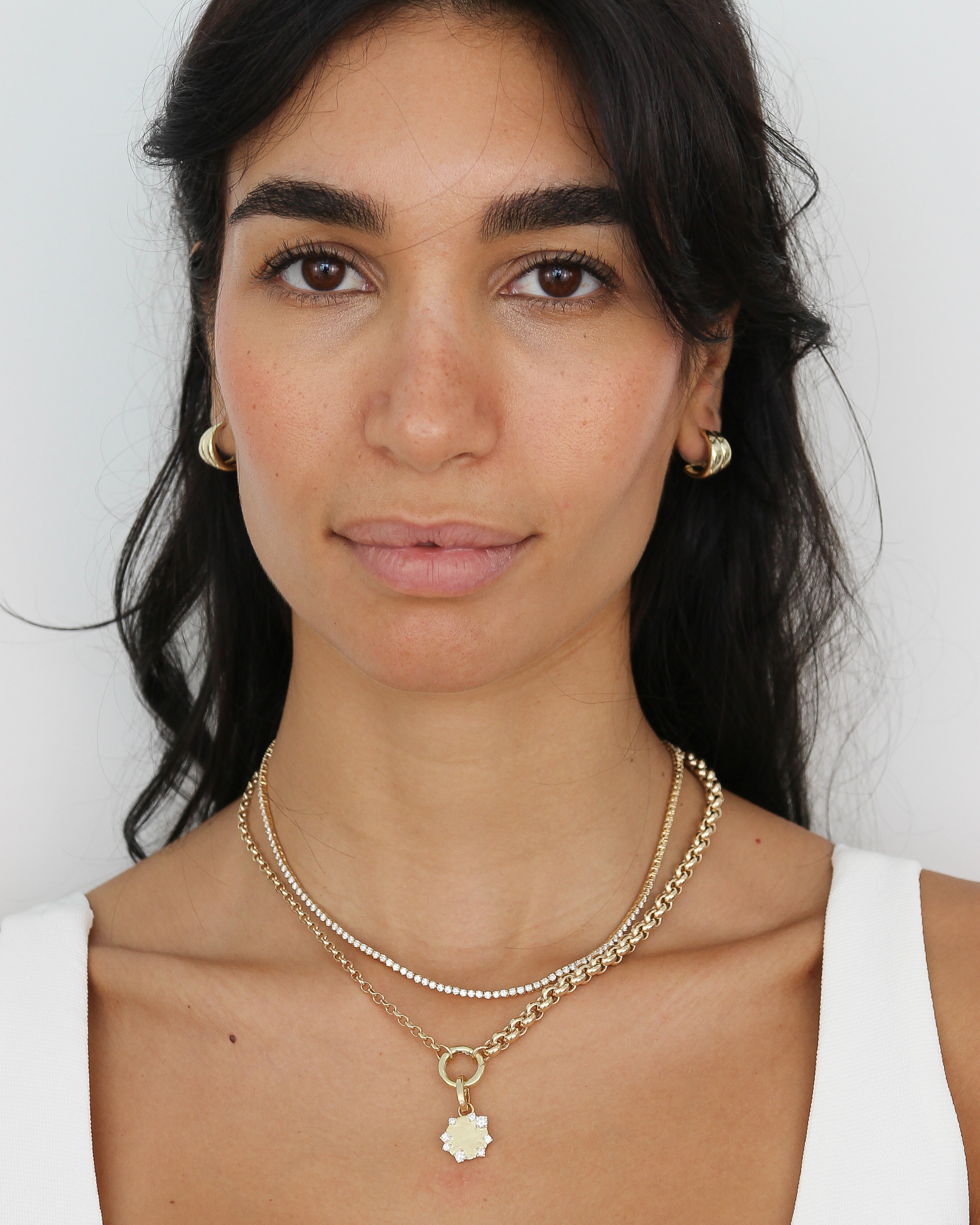 Diamond Disc Engravable Medallion | 0.5CT in 14KT Gold