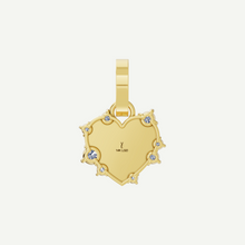 Diamond Heart Engravable Medallion | 0.5CT in 14KT Gold