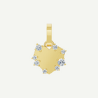 Diamond Heart Engravable Medallion | 0.5CT in 14KT Gold