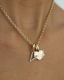 Diamond Heart Engravable Medallion | 0.5CT in 14KT Gold