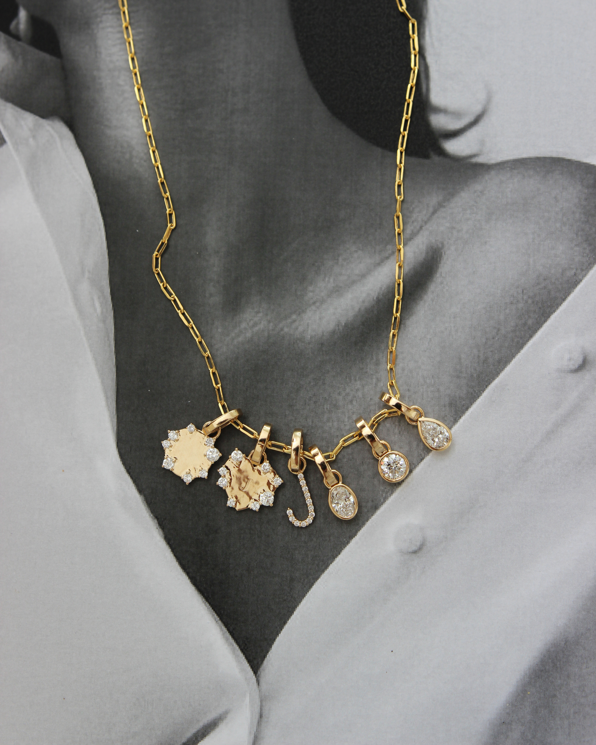 Diamond Heart Engravable Medallion | 0.5CT in 14KT Gold