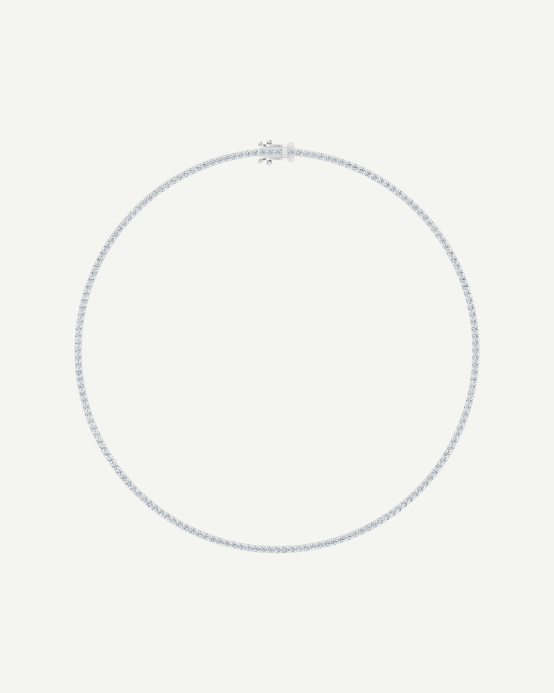 Diamond Tennis Necklace | Classic 4-Prong | 4.85 - 5.88CT in 14K Gold