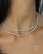 Diamond Tennis Necklace | Classic 4-Prong | 4.85 - 5.88CT in 14K Gold