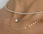 Diamond Tennis Necklace | Classic 4-Prong | 4.85 - 5.88CT in 14K Gold