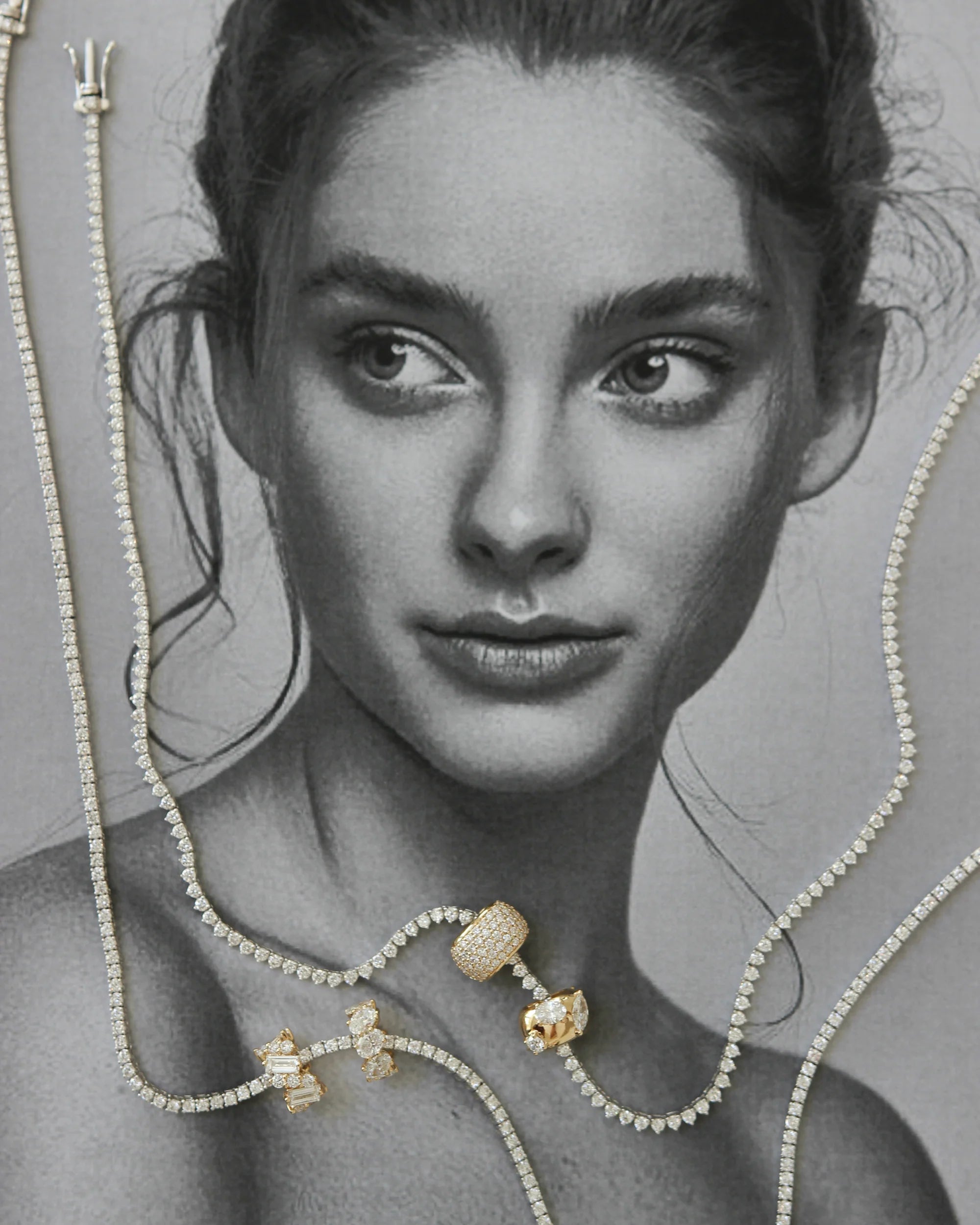 Diamond Tennis Necklace | Classic 3-Prong | 5.03 - 7CT in 14K Gold