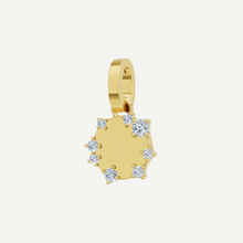 Diamond Disc Engravable Medallion | 0.5CT in 14KT Gold