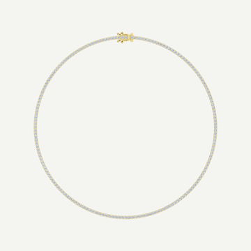 Diamond Tennis Necklace | Classic 4-Prong | 4.85 - 5.88CT in 14K Gold