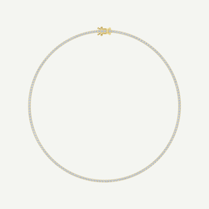 Diamond Tennis Necklace | Classic 4-Prong | 4.85 - 5.88CT in 14K Gold