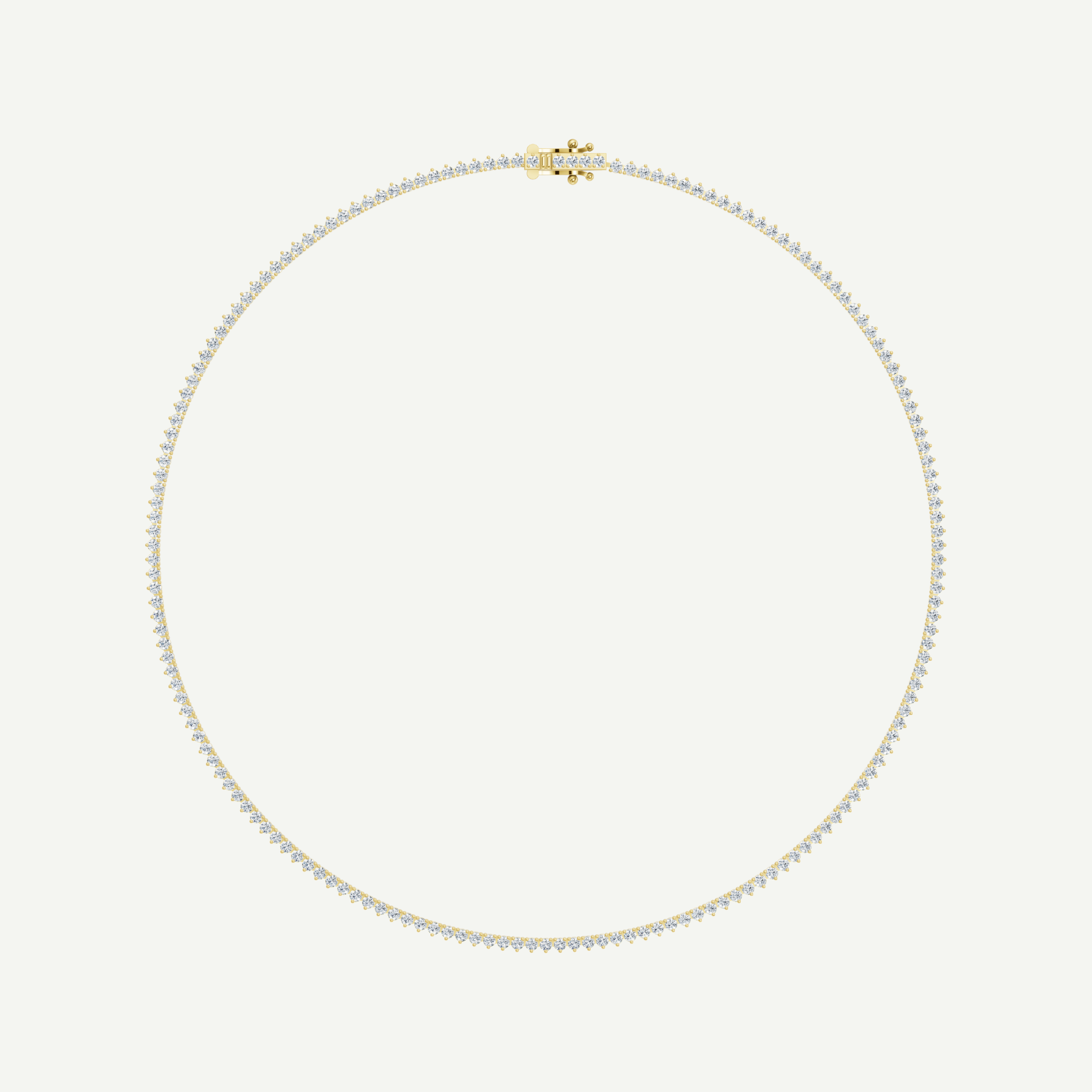 Diamond Tennis Necklace | Classic 3-Prong | 5.03 - 7CT in 14K Gold