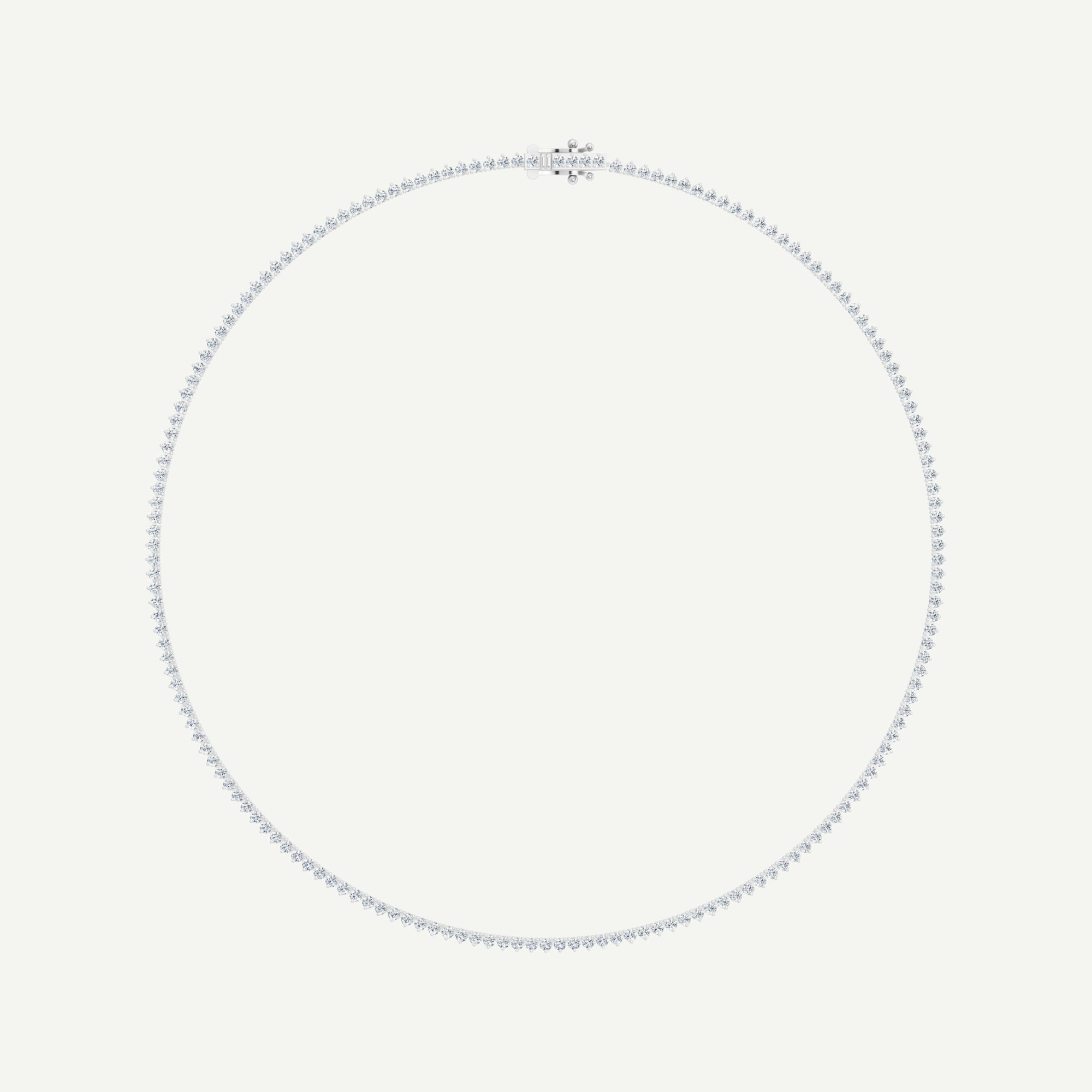 Diamond Tennis Necklace | Classic 3-Prong | 5.03 - 7CT in 14K Gold