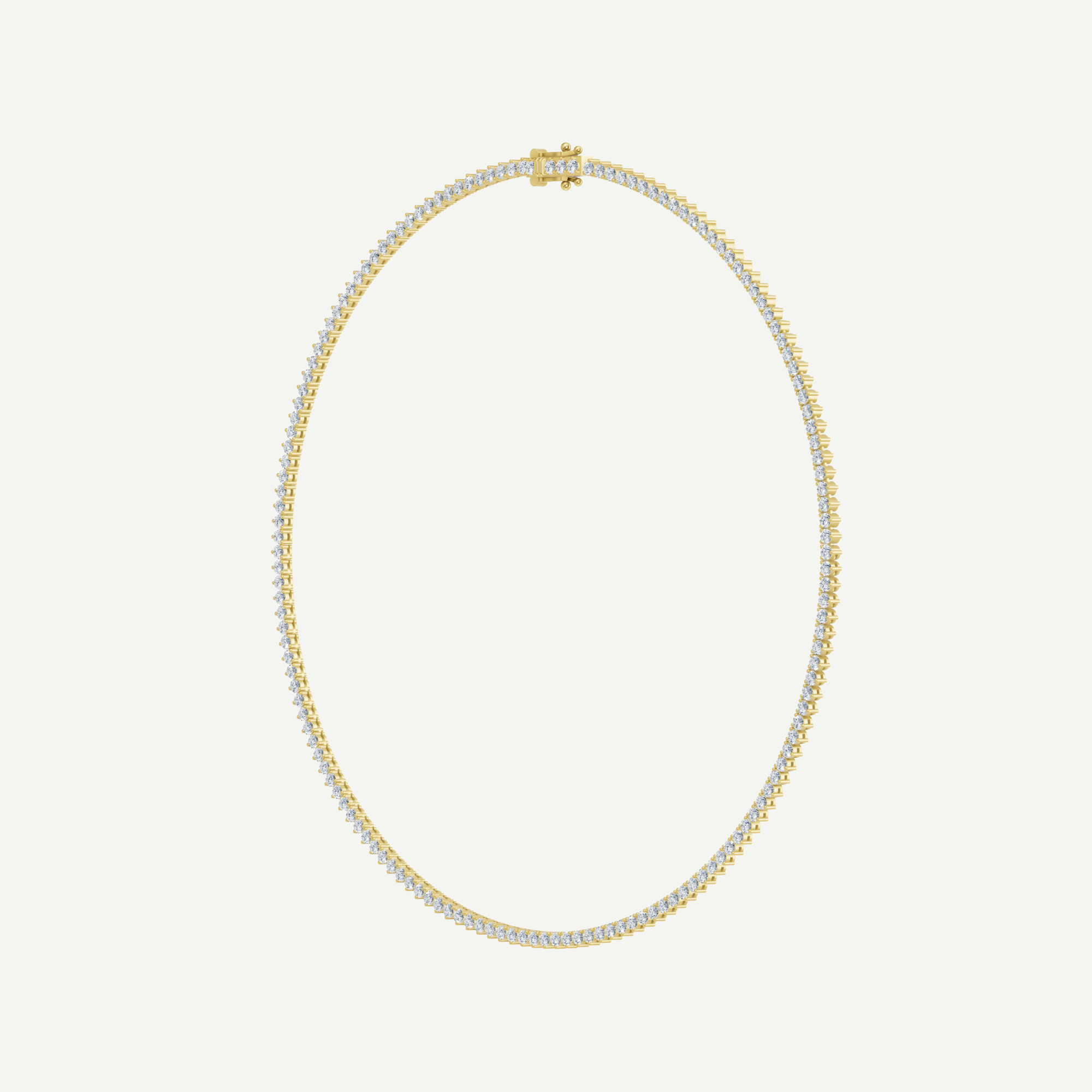 Diamond Tennis Necklace | Classic 3-Prong | 5.03 - 7CT in 14K Gold
