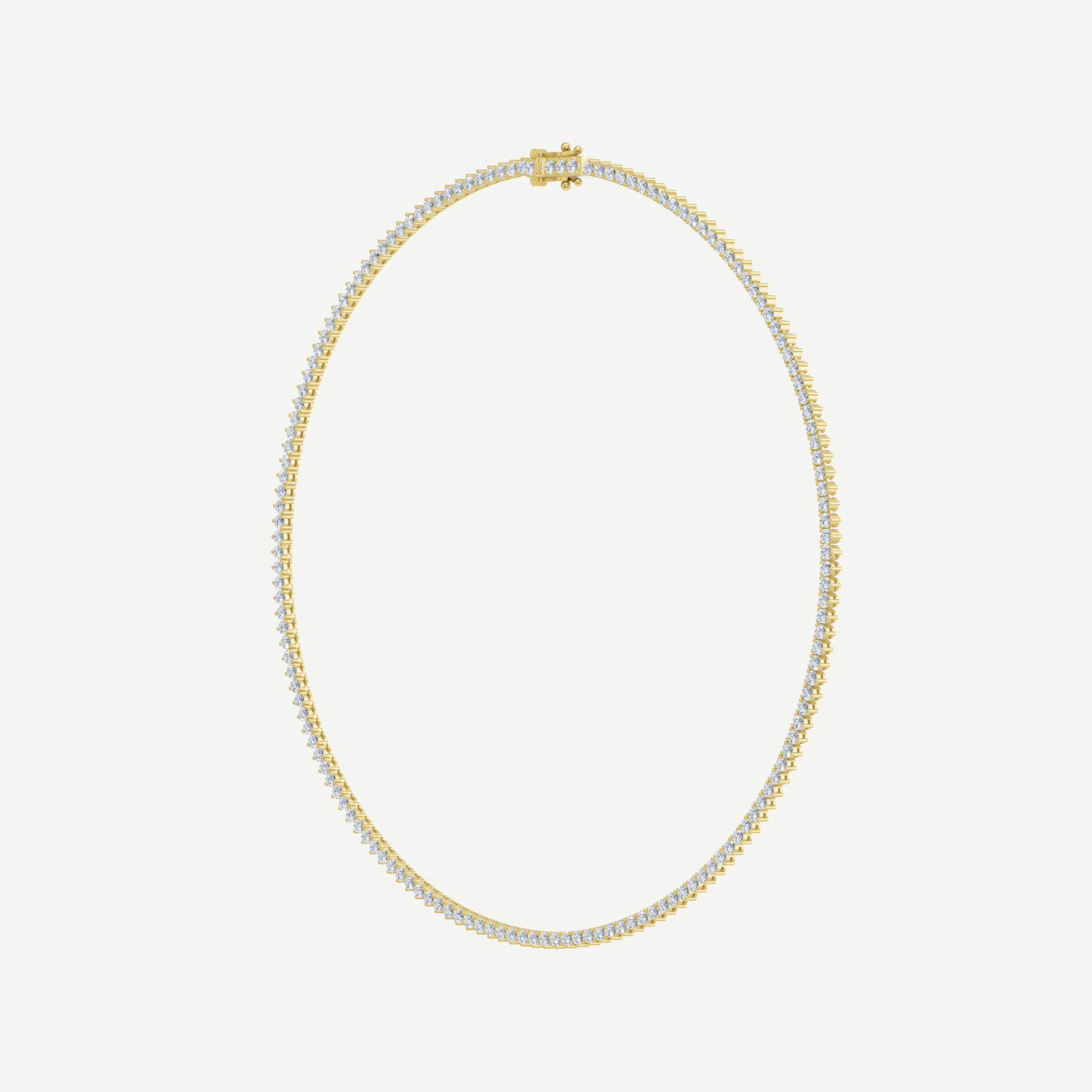 Diamond Tennis Necklace | Classic 3-Prong | 5.03 - 7CT in 14K Gold