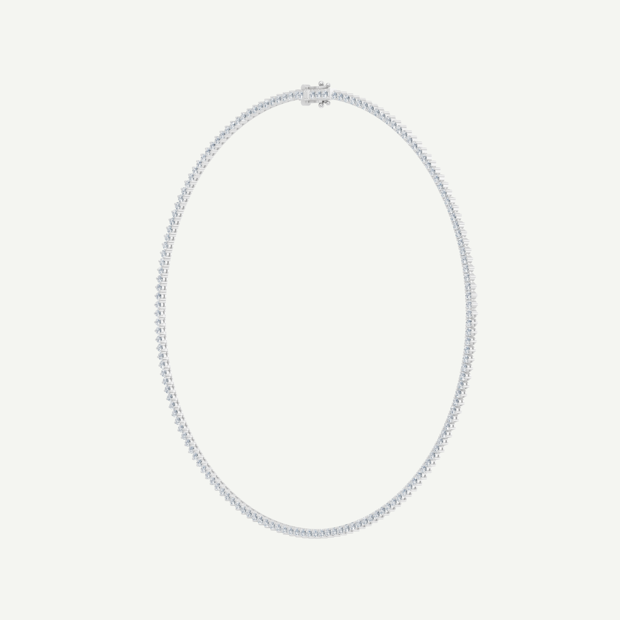 Diamond Tennis Necklace | Classic 3-Prong | 5.03 - 7CT in 14K Gold