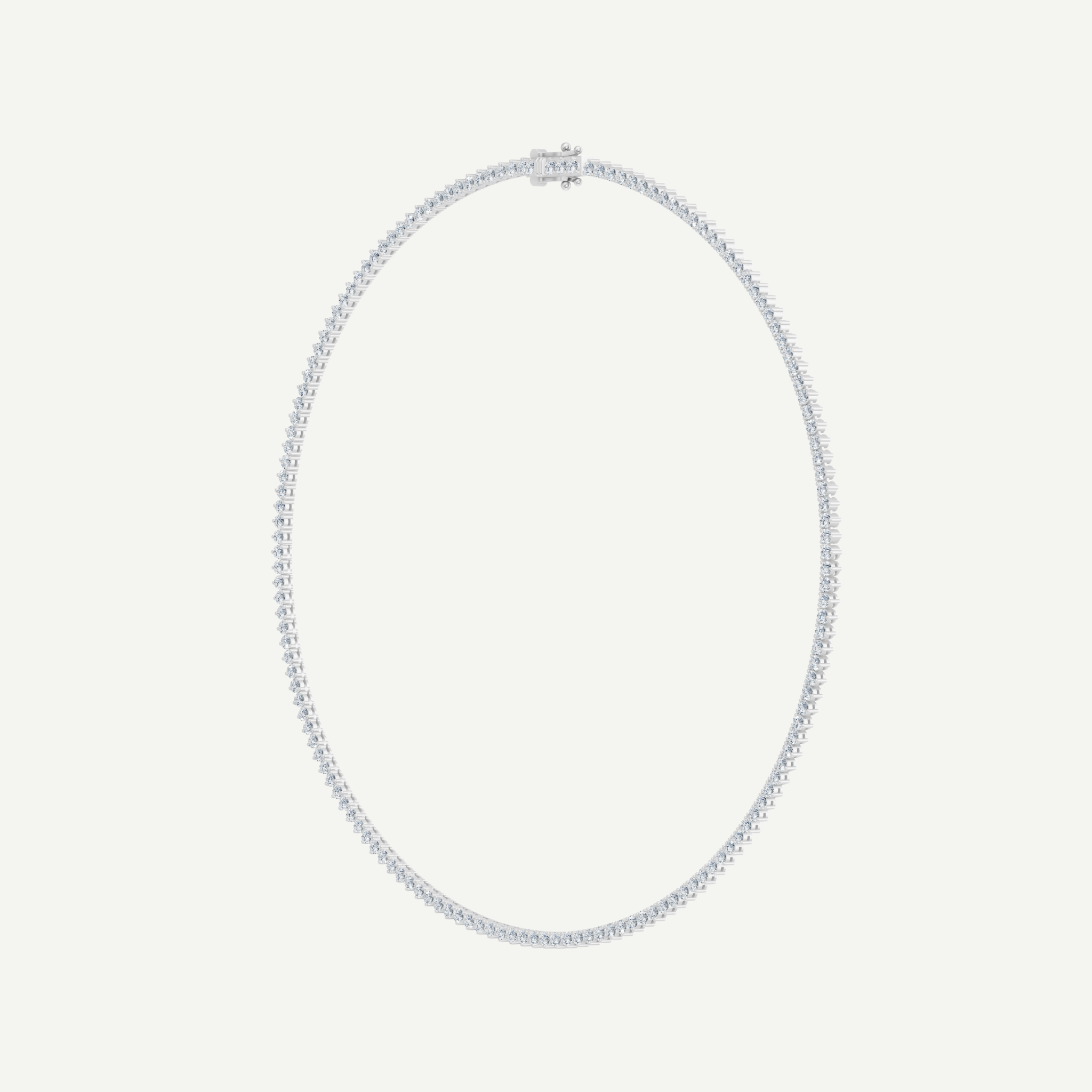 Diamond Tennis Necklace | Classic 3-Prong | 5.03 - 7CT in 14K Gold