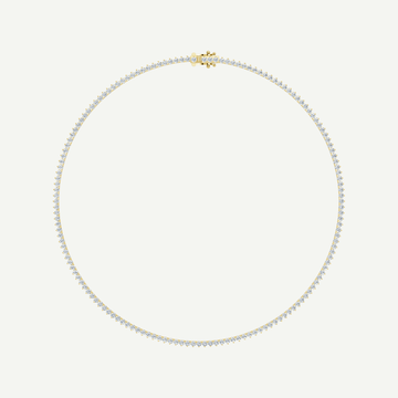 Diamond Tennis Necklace | Classic 3-Prong | 5.03 - 7CT in 14K Gold