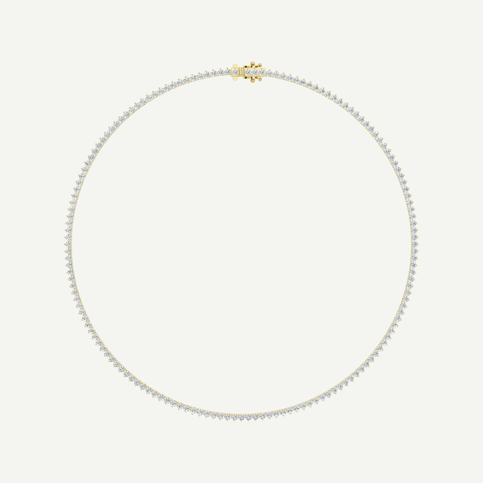 Diamond Tennis Necklace | Classic 3-Prong | 5.03 - 7CT in 14K Gold