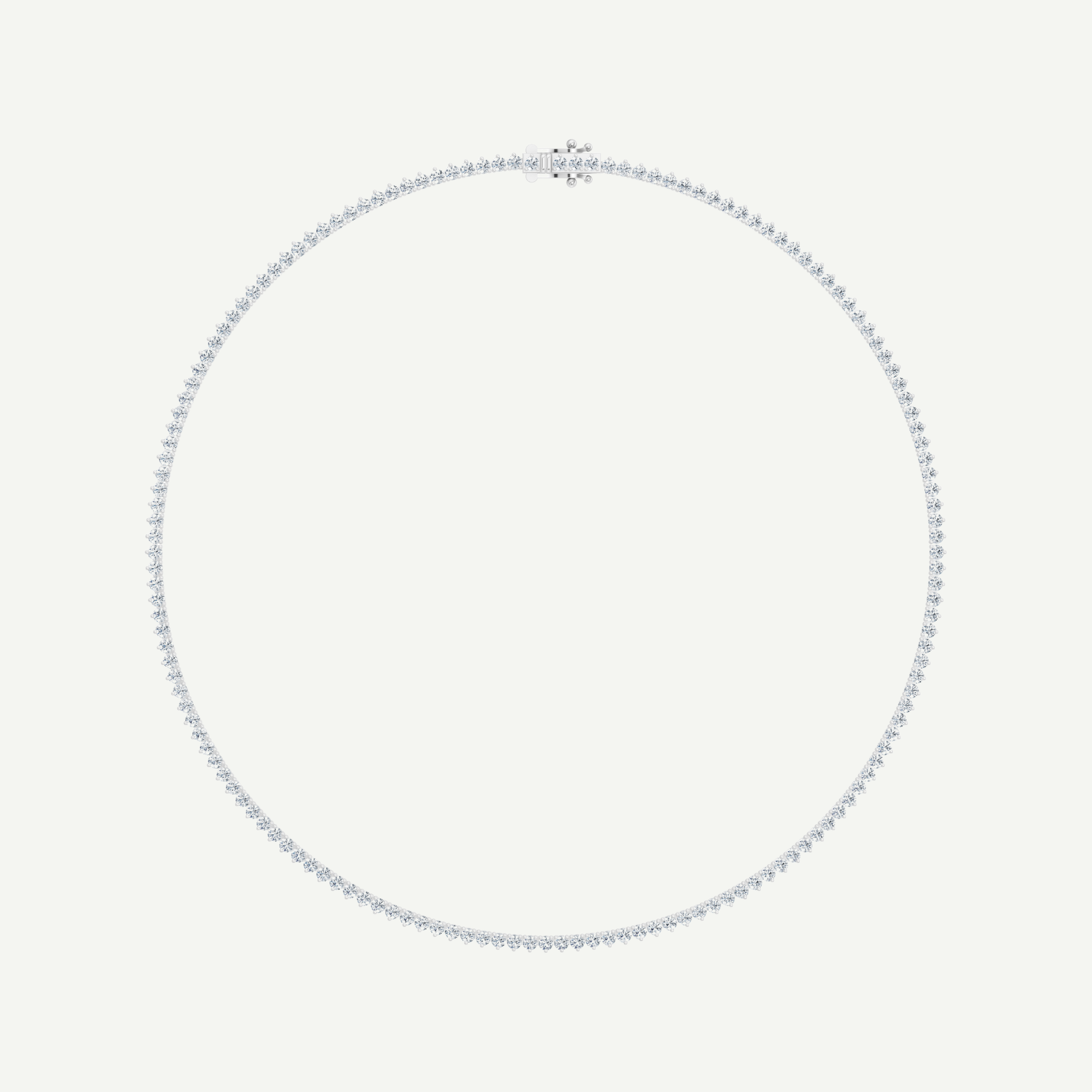 Diamond Tennis Necklace | Classic 3-Prong | 5.03 - 7CT in 14K Gold